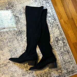Steve Madden Over the Knee Black Suede Boots